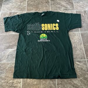 Vintage 90s Seattle SuperSonics Basketball Salem Sports Shirt Sz Large